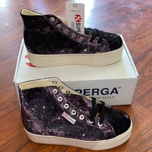NIB AUTH Superga 2212 Velvetspace PLATFORM Sneaker